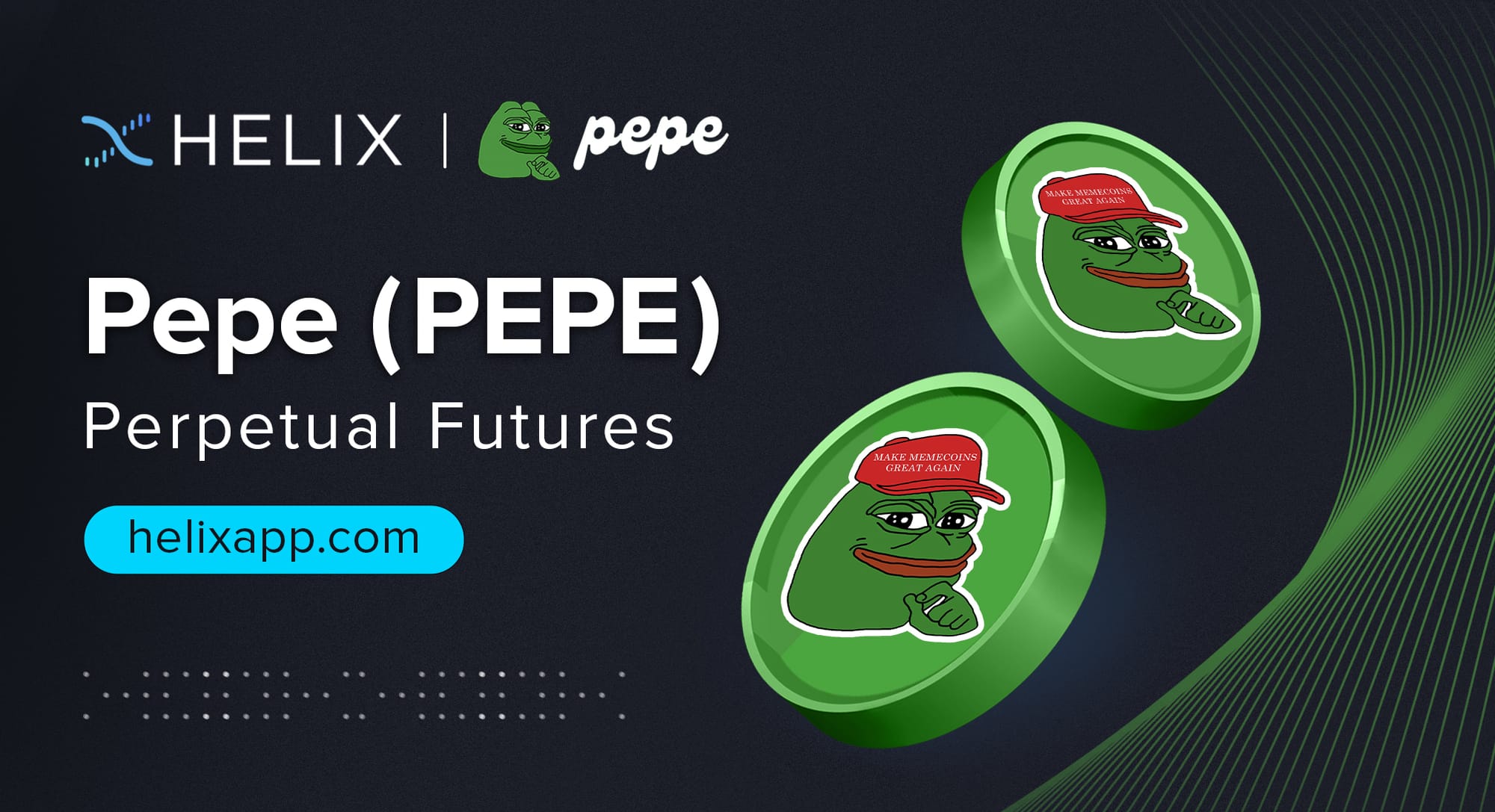 Decentralized Pepe (PEPE) Perpetual Futures Listing on Helix