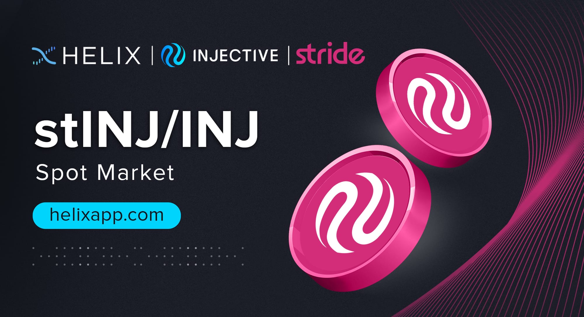 Decentralized stINJ/INJ Spot Market Listing on Helix