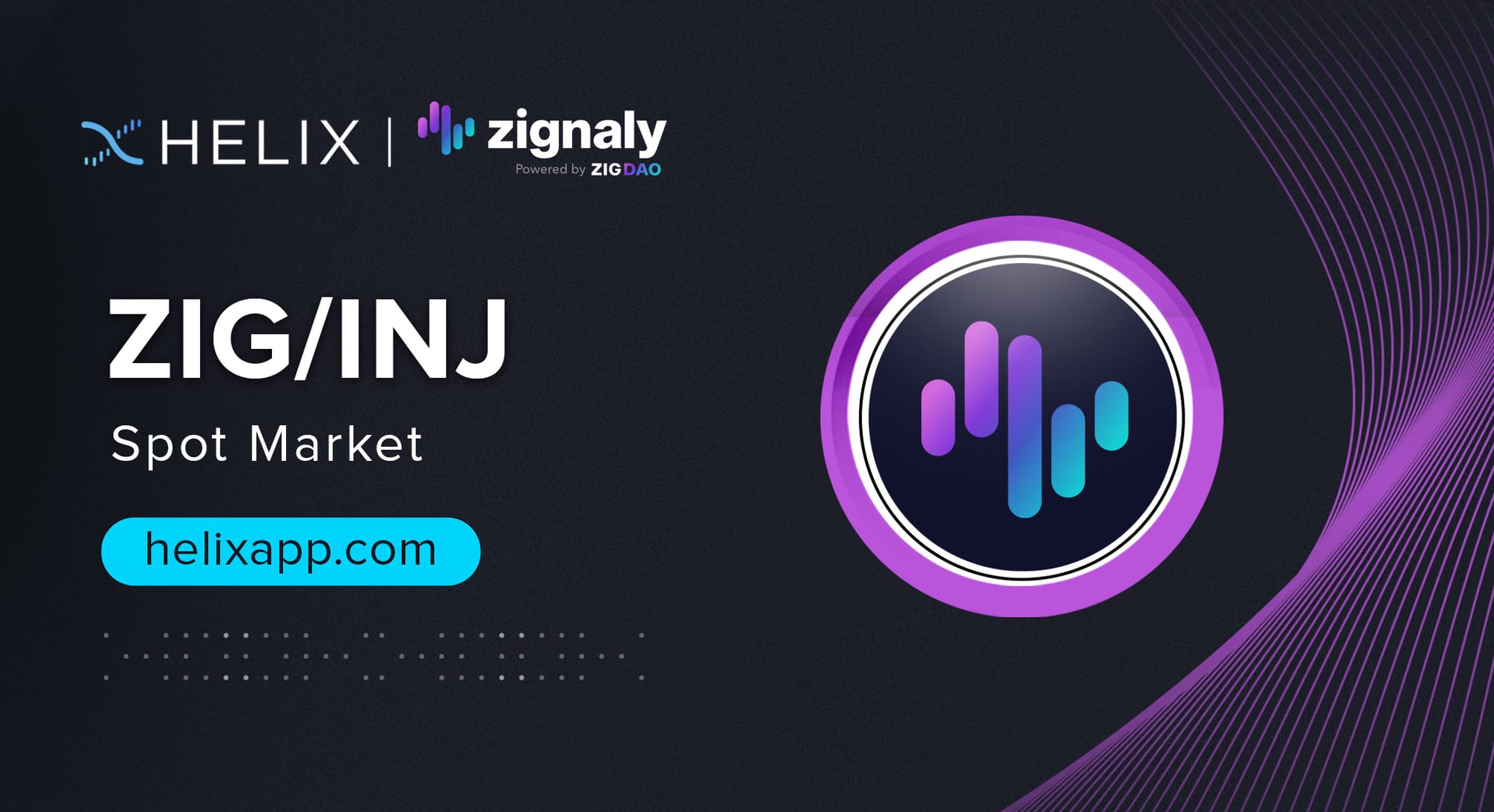 Decentralized ZIG/INJ Spot Market Listing on Helix