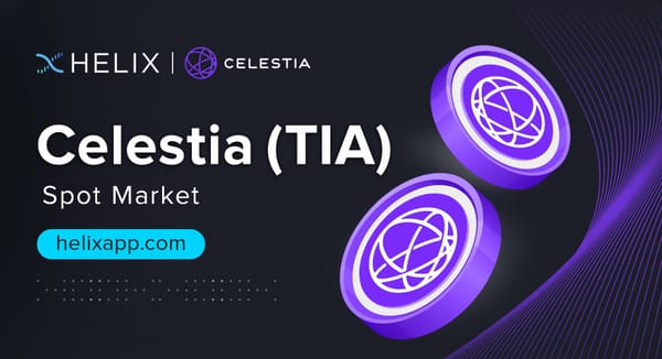 The World’s First Celestia (TIA) Spot Market Listing on Helix