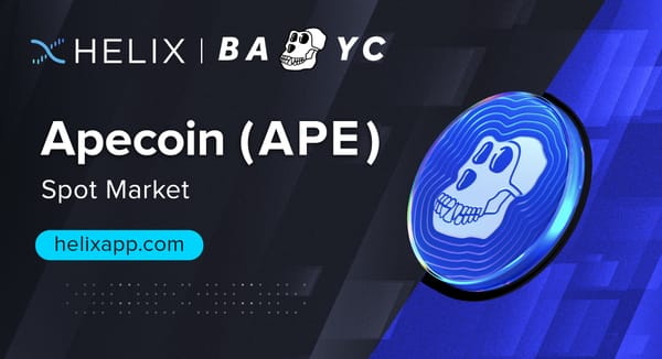 Decentralized Apecoin (APE) Spot Market Listing on Helix