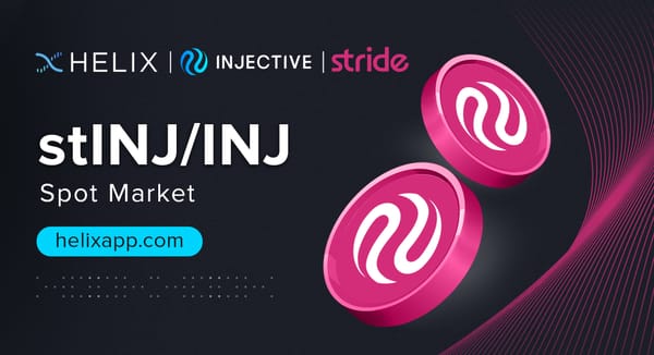 Decentralized stINJ/INJ Spot Market Listing on Helix