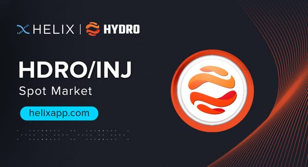 Decentralized HDRO/INJ Spot Market Listing on Helix