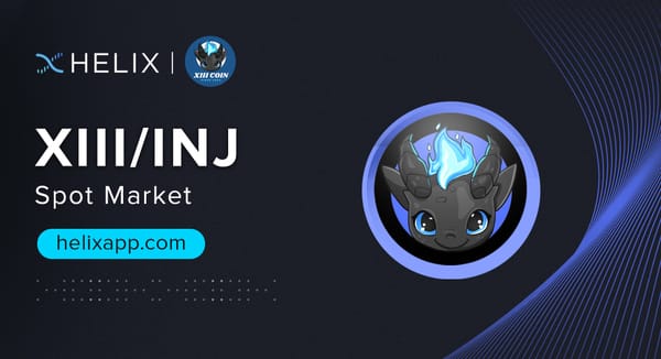 Decentralized XIII/INJ Spot Market Listing on Helix